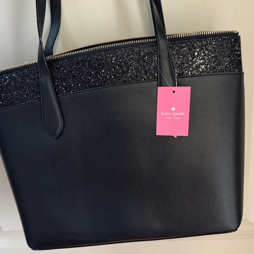 Kate Spade Black and Glitter Tote - Picture 5 of 5